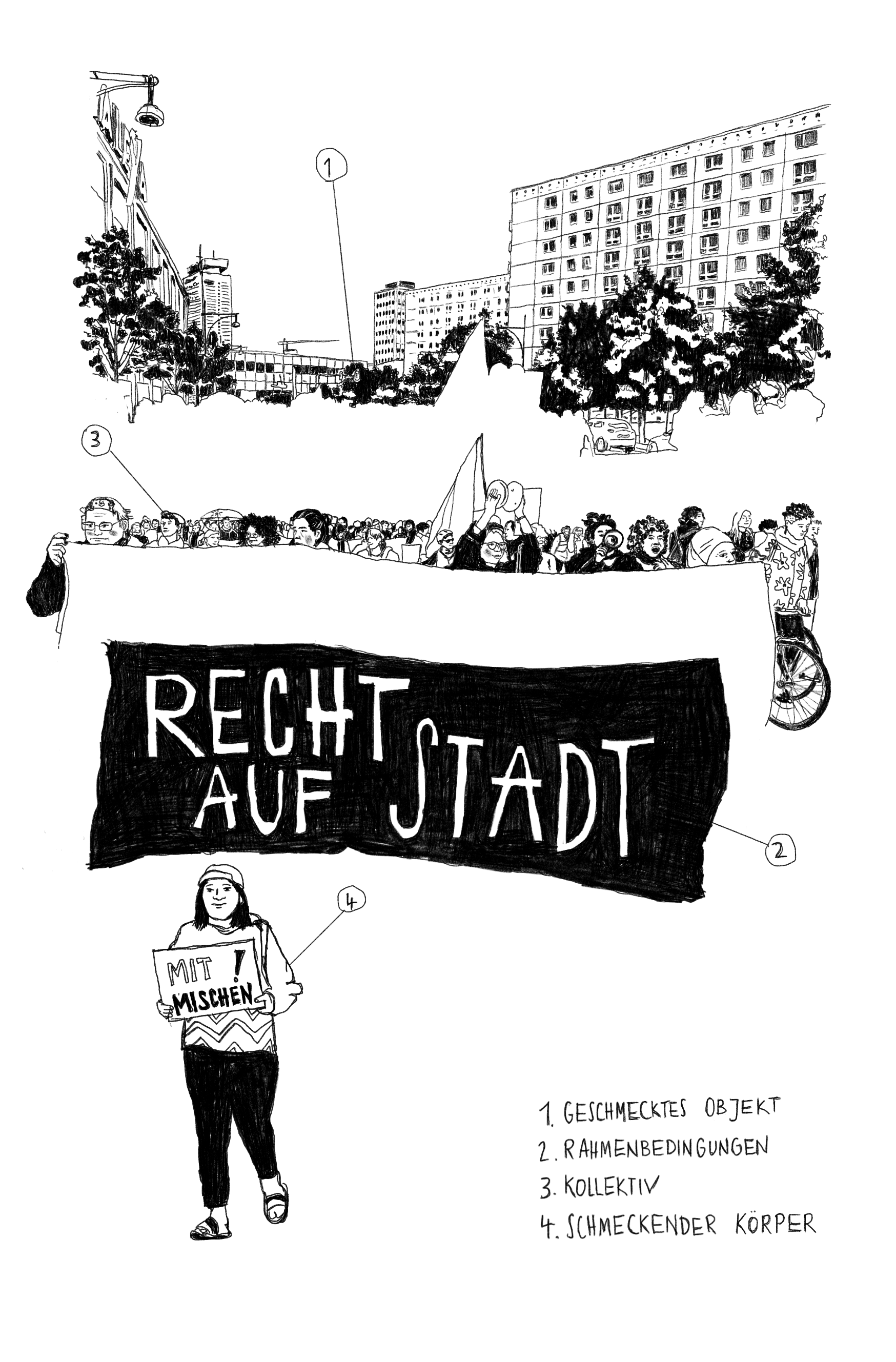 Illustration einer Person auf einem Aktienkurs über einem Haifischbecken